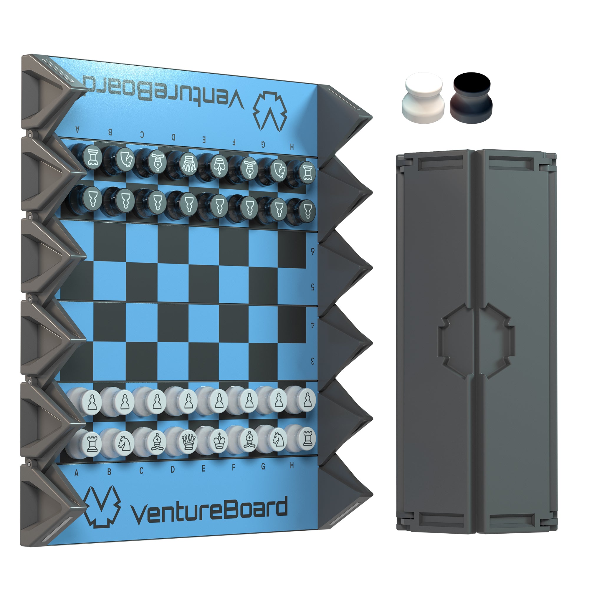 Large Magnetic Travel Chess Set – Sculpted Pieces | VentureBoard XL